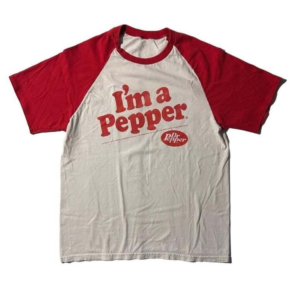 2017 Dr Pepper I'm a Pepper Vintage Style Raglan Baseball T-Shirt Men’s S